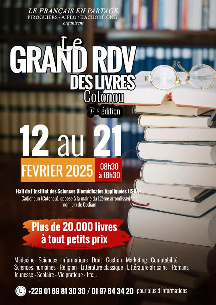 Le grand rendez-vous des livres Cotonou : 7ème édition de la foire du livre de Cotonou